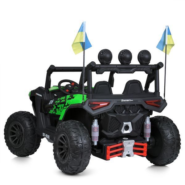 Джип M 6019EBLR-5 2, 4G на радиоуправлении, 2*12V12AH, 4*45W, MP3, USB, TF, BLUETOOTH, EVA, APP, шкіра, музыка, свет, зелений mp-304788 фото