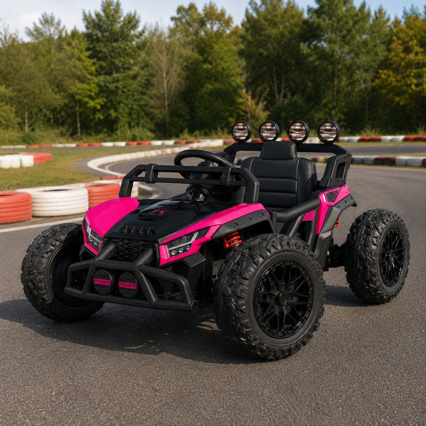Багги M 6073EBLR-8 2, 4G на радиоуправлении, 2*12V7AH, 4*35W, USB, BLUETOOTH, EVA, музыка, свет, кожа, розовый mp-308889 фото