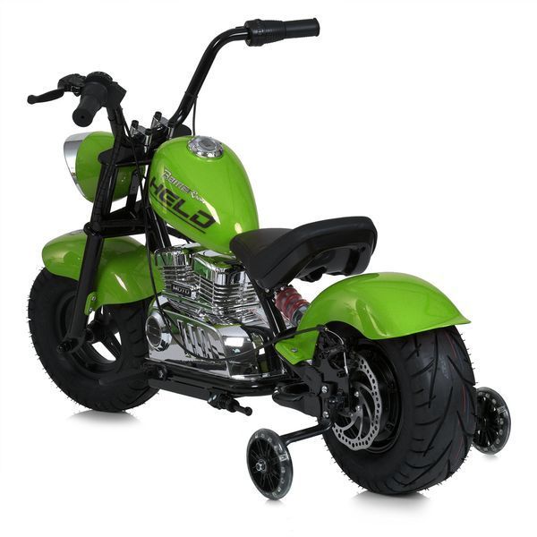 Мотоцикл M 6016AL-5 36V 1шт 2*18V9AH, 1*350W, USB, BLUETOOTH, TF, шкіра, зелений mp-306658 фото