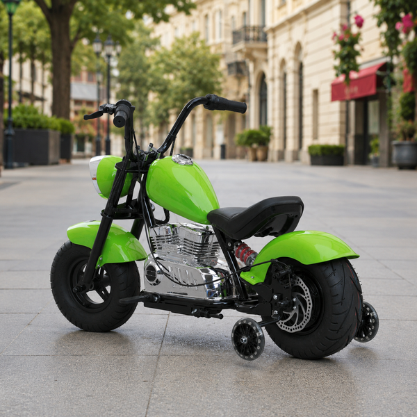 Мотоцикл M 6016AL-5 36V 1шт 2*18V9AH, 1*350W, USB, BLUETOOTH, TF, шкіра, зелений mp-306658 фото