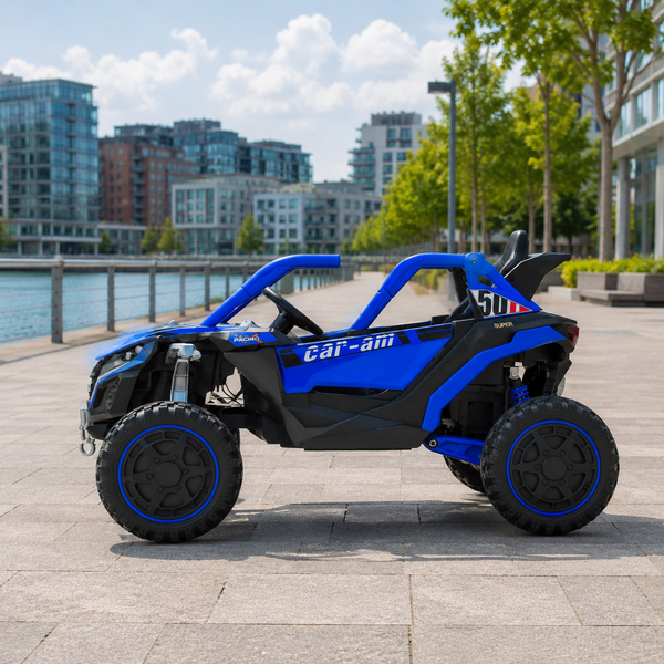 Дитячий електромобіль Джип Баггі Bambi Racer M 6256EBLR-4 синій, 4 мотори по 45W, EVA, шкіра, MP3, USB, Bluetooth, TF, музика, світло mp-329570 фото