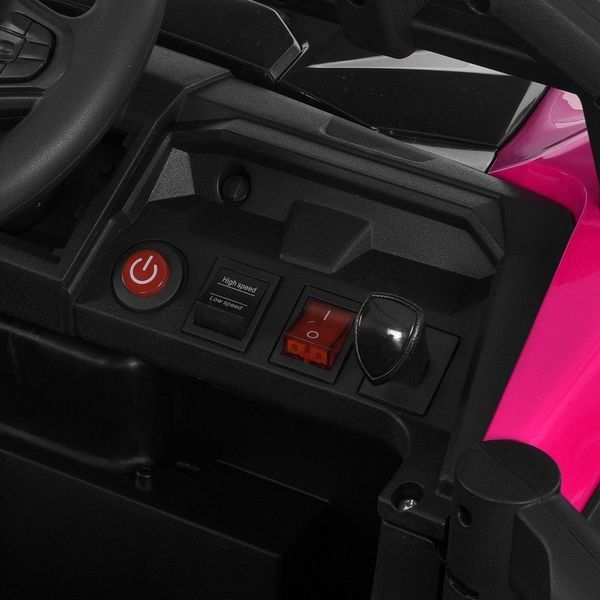 Багги M 6073EBLR-8 2, 4G на радиоуправлении, 2*12V7AH, 4*35W, USB, BLUETOOTH, EVA, музыка, свет, кожа, розовый mp-308889 фото