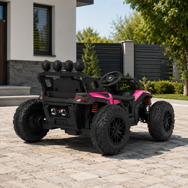 Багги M 6073EBLR-8 2, 4G на радиоуправлении, 2*12V7AH, 4*35W, USB, BLUETOOTH, EVA, музыка, свет, кожа, розовый mp-308889 фото