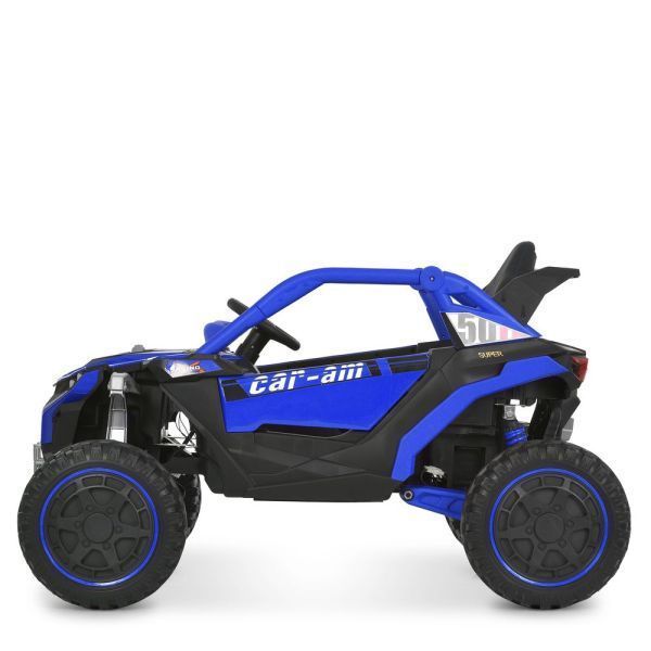 Дитячий електромобіль Джип Баггі Bambi Racer M 6256EBLR-4 синій, 4 мотори по 45W, EVA, шкіра, MP3, USB, Bluetooth, TF, музика, світло mp-329570 фото