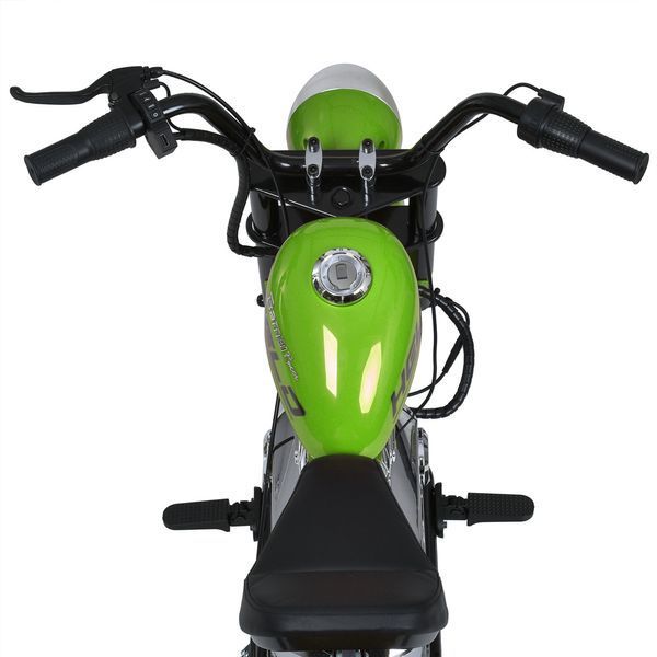 Мотоцикл M 6016AL-5 36V 1шт 2*18V9AH, 1*350W, USB, BLUETOOTH, TF, шкіра, зелений mp-306658 фото