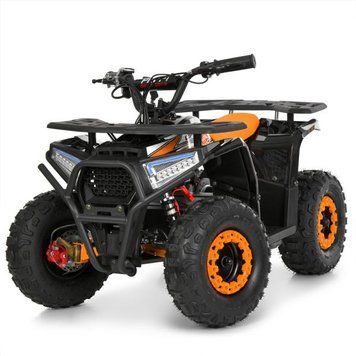 Квадроцикл HB-FFA1000-2-7 мотор 1000W,4 аккум 12V/12AH, 25км/ч, до 65кг, свет, черно-оранжевый mp-337950 фото