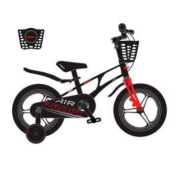 Велосипед дитячий PROF1 AIR PRO 16д. MB 161059 black SKD75,магнез.рама,вилка,обод,перед/зад.диск.торм.,кошик,крила,доп.кол, чорний mp-348009 фото