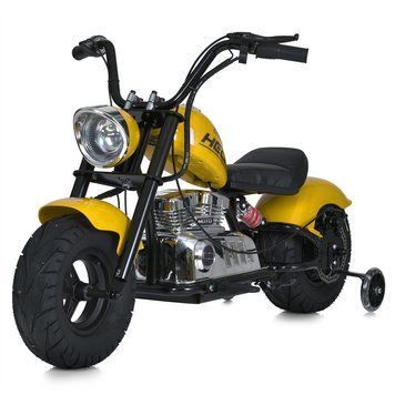 Мотоцикл M 6016AL-6 36V 1шт 2*18V9AH, 1*350W, USB, BLUETOOTH, TF, шкіра, жовтий mp-306659 фото