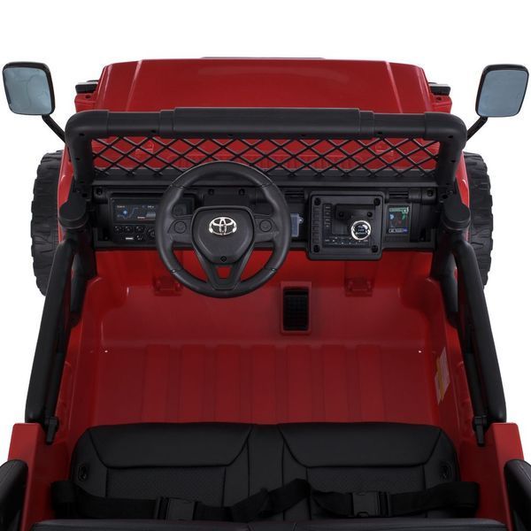 Детский электромобиль Джип Toyota FJ Cruiser 2566AEBLR-3 двухместный, 4 мотора по 35W, EVA, кожа, MP3, USB, Bluetooth, красный mp-317643 фото