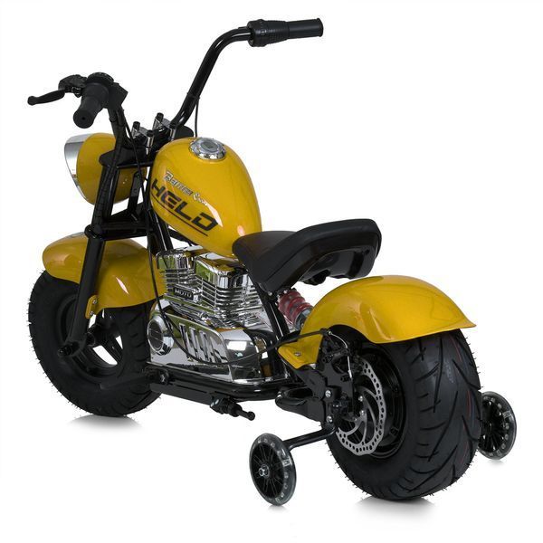 Мотоцикл M 6016AL-6 36V 1шт 2*18V9AH, 1*350W, USB, BLUETOOTH, TF, шкіра, жовтий mp-306659 фото