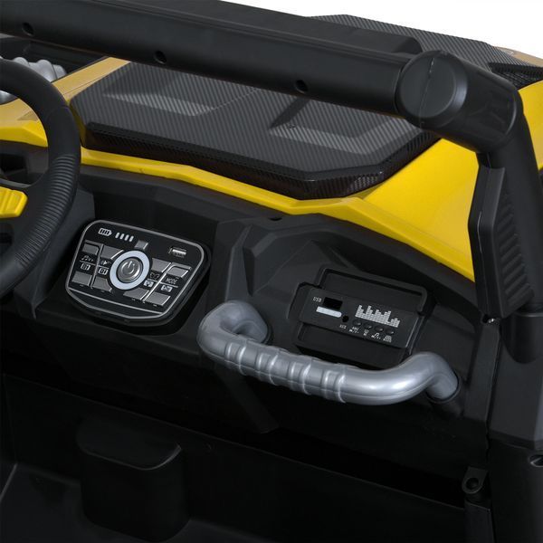 Джип M 6019EBLR-6 2, 4G на радіокеруванні, 2*12V12AH, 4*45W, MP3, USB, TF, BLUETOOTH, EVA, APP, шкіра, музика, світло, жовтий mp-304789 фото