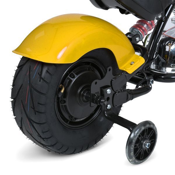 Мотоцикл M 6016AL-6 36V 1шт 2*18V9AH, 1*350W, USB, BLUETOOTH, TF, шкіра, жовтий mp-306659 фото
