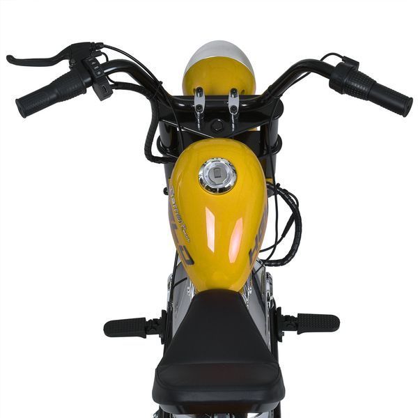 Мотоцикл M 6016AL-6 36V 1шт 2*18V9AH, 1*350W, USB, BLUETOOTH, TF, шкіра, жовтий mp-306659 фото