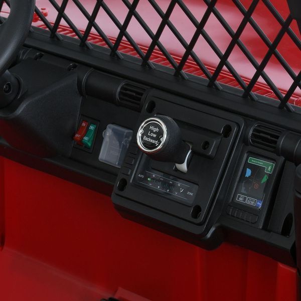 Детский электромобиль Джип Toyota FJ Cruiser 2566AEBLR-3 двухместный, 4 мотора по 35W, EVA, кожа, MP3, USB, Bluetooth, красный mp-317643 фото