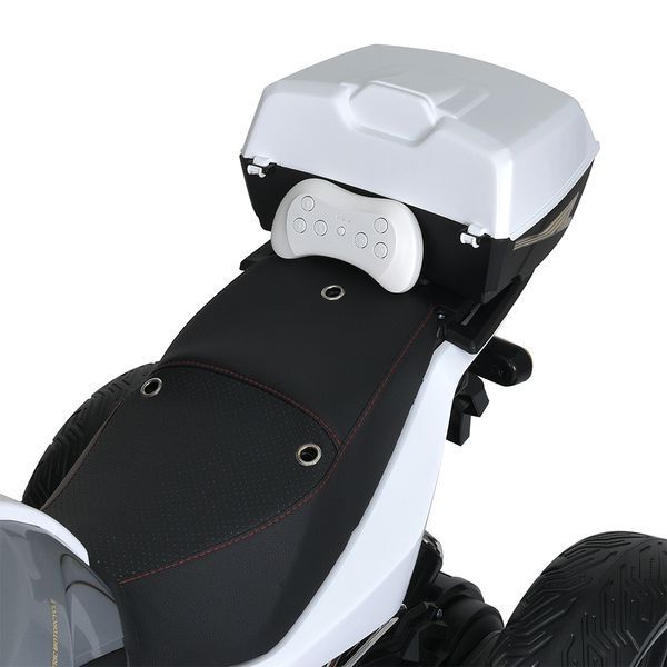 Мотоцикл M 5830EBL-1 1акум12V12, 2мотори45W, USB, MP3, TF, bluetooth, музика, світло, EVA, шкіра, білий mp-297603 фото