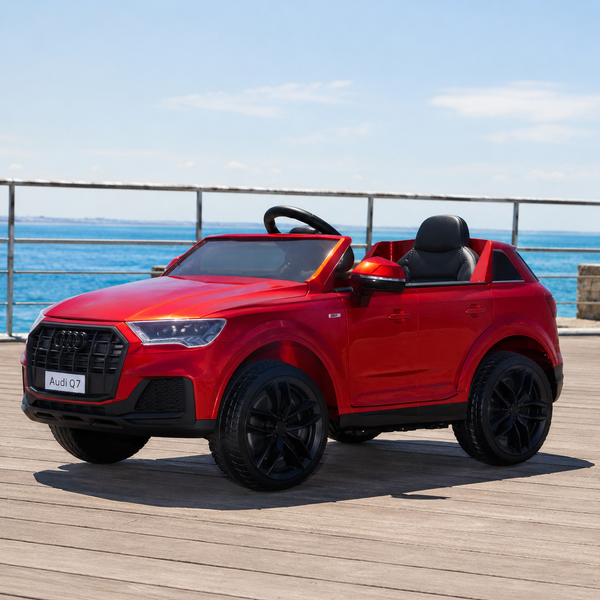 Детский электромобиль Джип Audi Q7 M 5796EBLRS-3 красный, 2 мотора по 35W, EVA, кожа, MP3, USB, Bluetooth, автопокраска mp-335753 фото