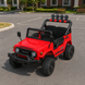 Детский электромобиль Джип Toyota FJ Cruiser 2566AEBLR-3 двухместный, 4 мотора по 35W, EVA, кожа, MP3, USB, Bluetooth, красный mp-317643 фото 7