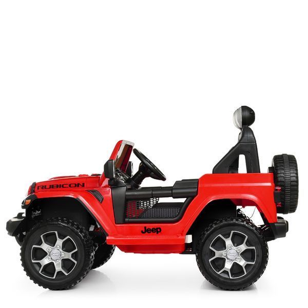 Дитячий електромобіль Джип Jeep Wrangler Rubicon Bambi M 4176 EBLR-3 червоний, 4 мотори по 35W, MP3, Bluetooth, EVA, шкіра mp-221219 фото