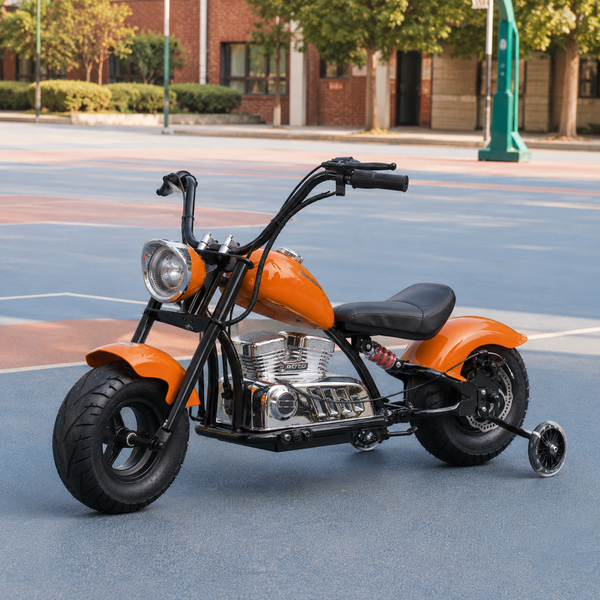 Мотоцикл M 6016AL-7 36V 1шт 2*18V9AH, 1*350W, USB, BLUETOOTH, TF, шкіра, помаранч mp-306660 фото