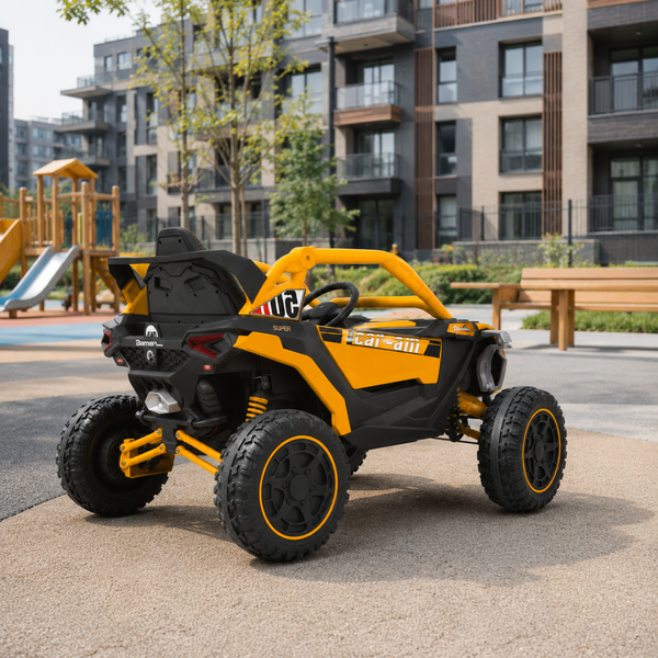 Детский электромобиль Джип Багги Bambi Racer M 6256EBLR-6, 4 мотора по 45W, EVA, кожа, MP3, USB, Bluetooth, желтый mp-329688 фото