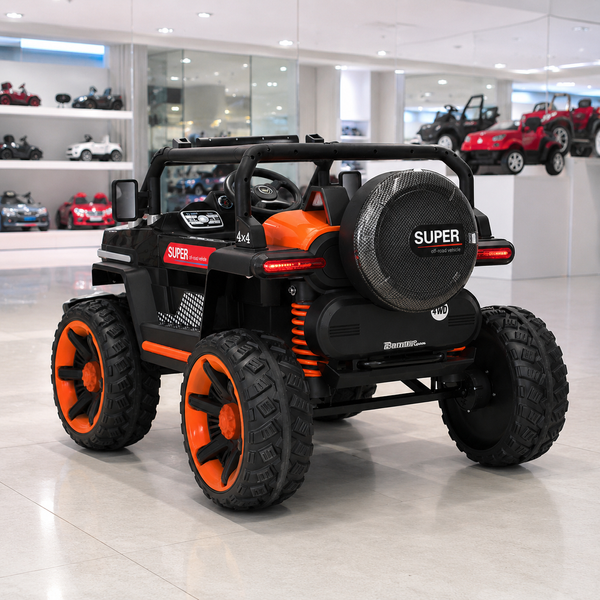 Дитячий електромобіль Джип Bambi M 5824 EBLRS-19 (24V) Jeep, карбоновий mp-297468 фото