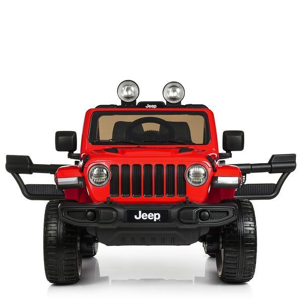 Дитячий електромобіль Джип Jeep Wrangler Rubicon Bambi M 4176 EBLR-3 червоний, 4 мотори по 35W, MP3, Bluetooth, EVA, шкіра mp-221219 фото
