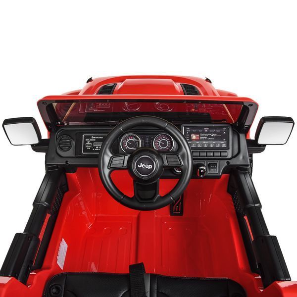 Дитячий електромобіль Джип Jeep Wrangler Rubicon Bambi M 4176 EBLR-3 червоний, 4 мотори по 35W, MP3, Bluetooth, EVA, шкіра mp-221219 фото