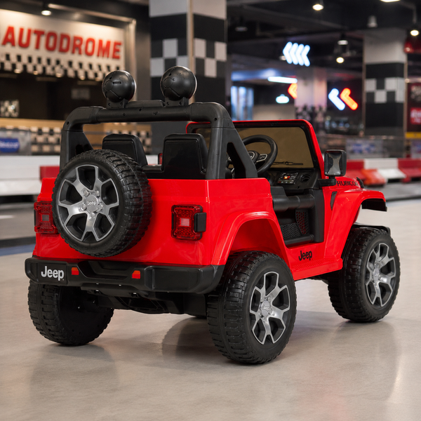 Дитячий електромобіль Джип Jeep Wrangler Rubicon Bambi M 4176 EBLR-3 червоний, 4 мотори по 35W, MP3, Bluetooth, EVA, шкіра mp-221219 фото