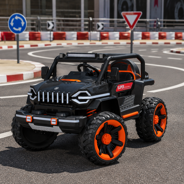 Дитячий електромобіль Джип Bambi M 5824 EBLRS-19 (24V) Jeep, карбоновий mp-297468 фото