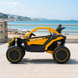 Детский электромобиль Джип Багги Bambi Racer M 6256EBLR-6, 4 мотора по 45W, EVA, кожа, MP3, USB, Bluetooth, желтый mp-329688 фото 4