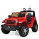 Дитячий електромобіль Джип Jeep Wrangler Rubicon Bambi M 4176 EBLR-3 червоний, 4 мотори по 35W, MP3, Bluetooth, EVA, шкіра mp-221219 фото 1