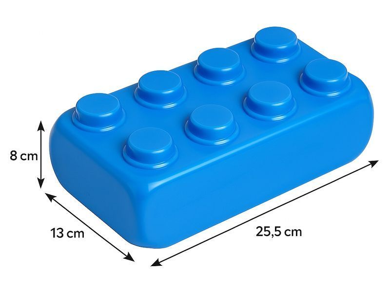 Конструктор великі блоки Mega Brick Bamsic №3, 25,5 см, великі деталі, BAMSIC 115/26 bab-383958 фото