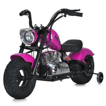 Мотоцикл M 6016AL-8 36V 1шт 2*18V9AH, 1*350W, USB, BLUETOOTH, TF, шкіра, рожевий mp-306661 фото